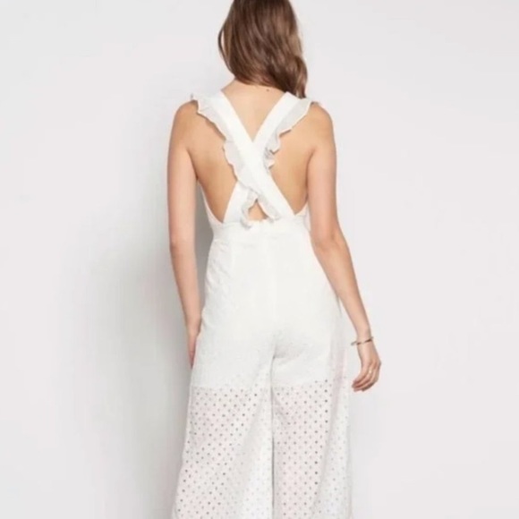 Stevie may broderie inhale eyelet white jumpsuit - Picture 4 of 10